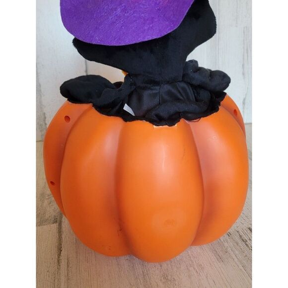 Pan Asians Creations Jack O'Lantern black cat Animated Music light up pumpkin Ha - Picture 8 of 9